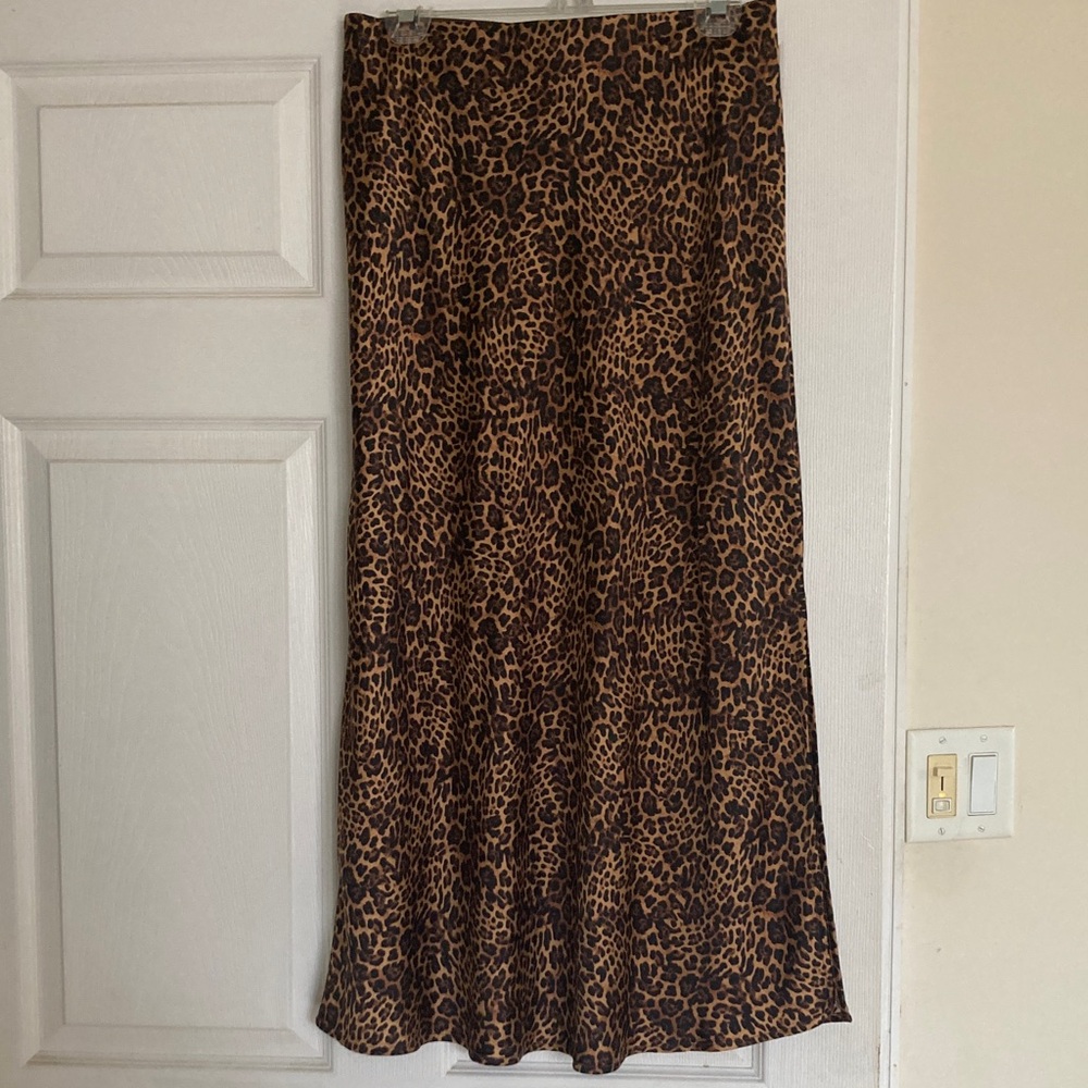 NWT GAP Animal Print Maxi slip Skirt Sz M